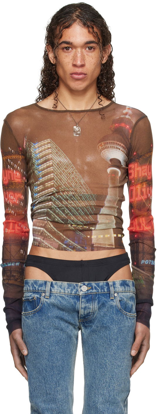 Безрукавка Jean Paul Gaultier Gaultier Shayne Oliver Edition Long Sleeve Graphic T-Shirt Різнокольоровий | 24/27-U-TO192-T551-60405030