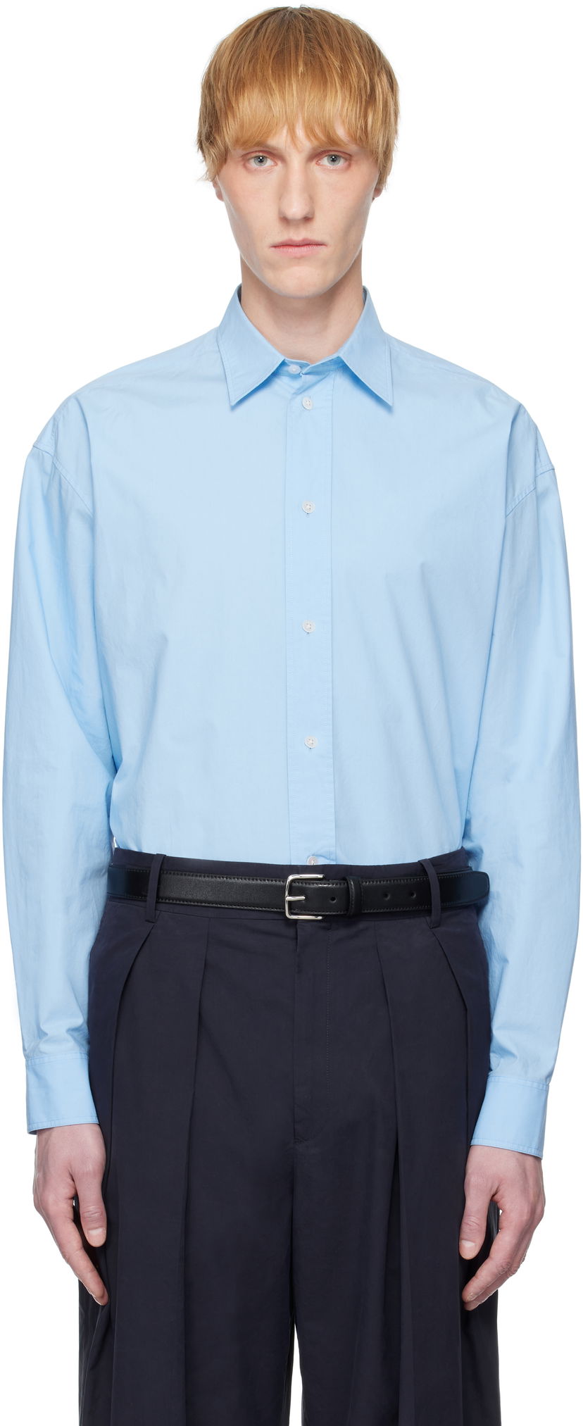 Сорочка The Row The Row Miller Button-Up Shirt Синій | 970-W2567