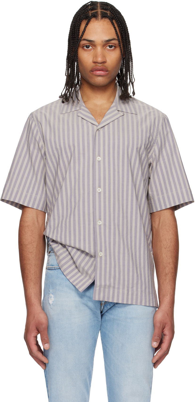 Сорочка Paul Smith Paul Smith Short Sleeve Regular Fit Shirt Фіолетовий | M1R-905U-P02635