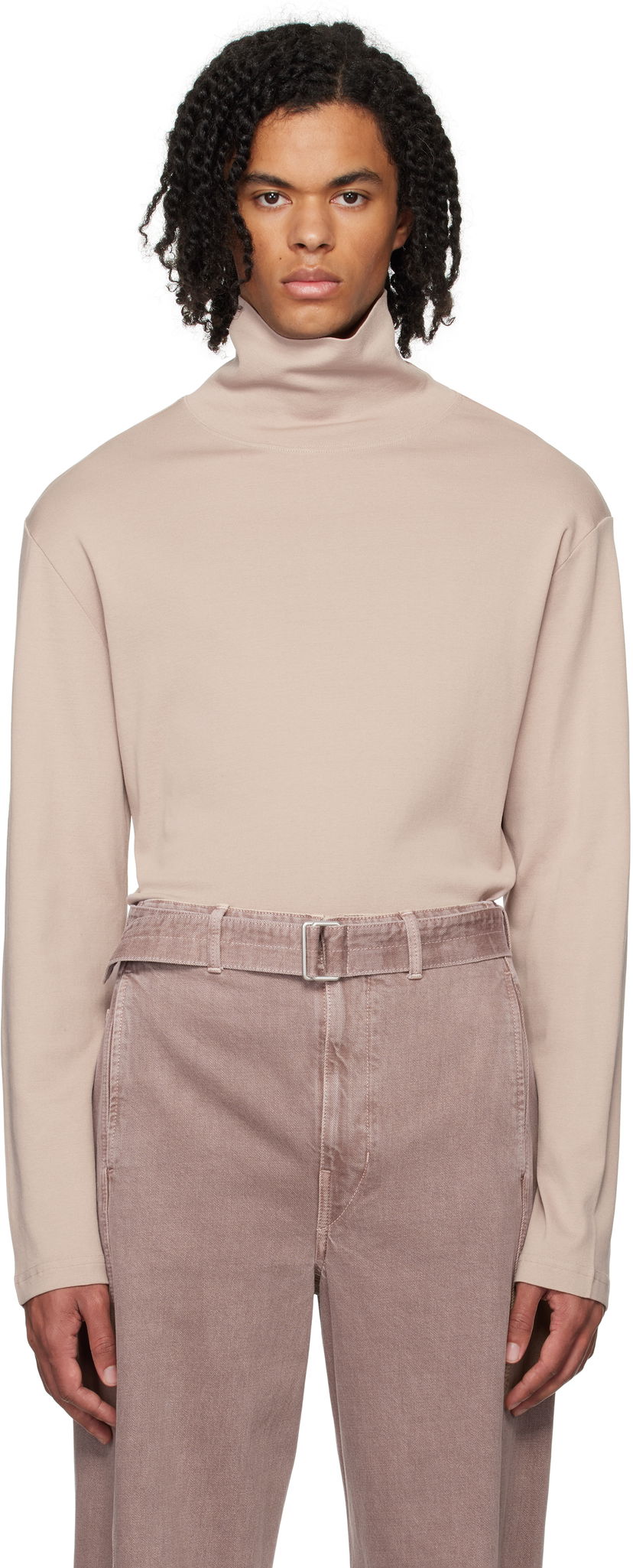 Cветр LEMAIRE Long Sleeve Turtleneck бежевий | TO1302 LJ1016