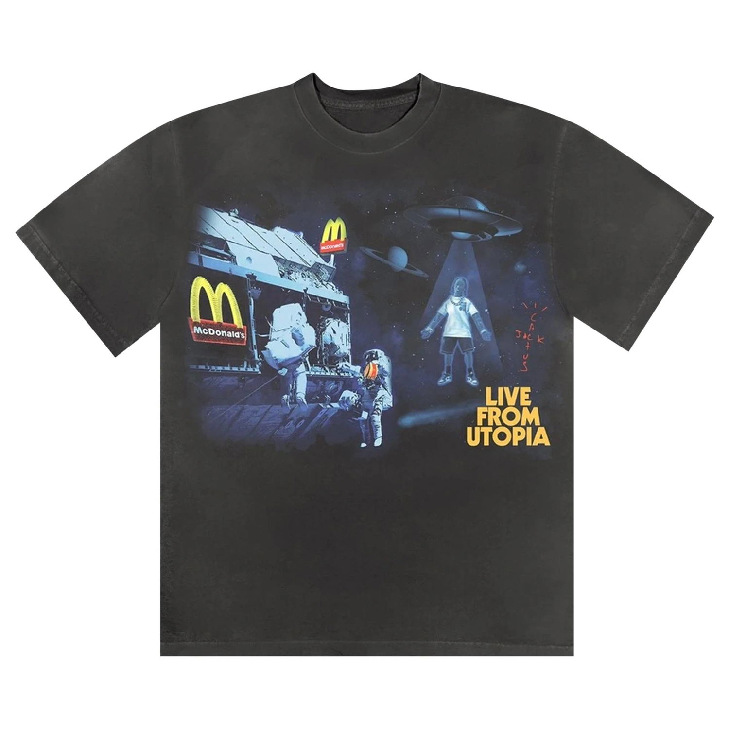 Футболка Cactus Jack by Travis Scott McDonald's x Live From Utopia T-Shirt чорний | CJMD SS38 BLAC, 1