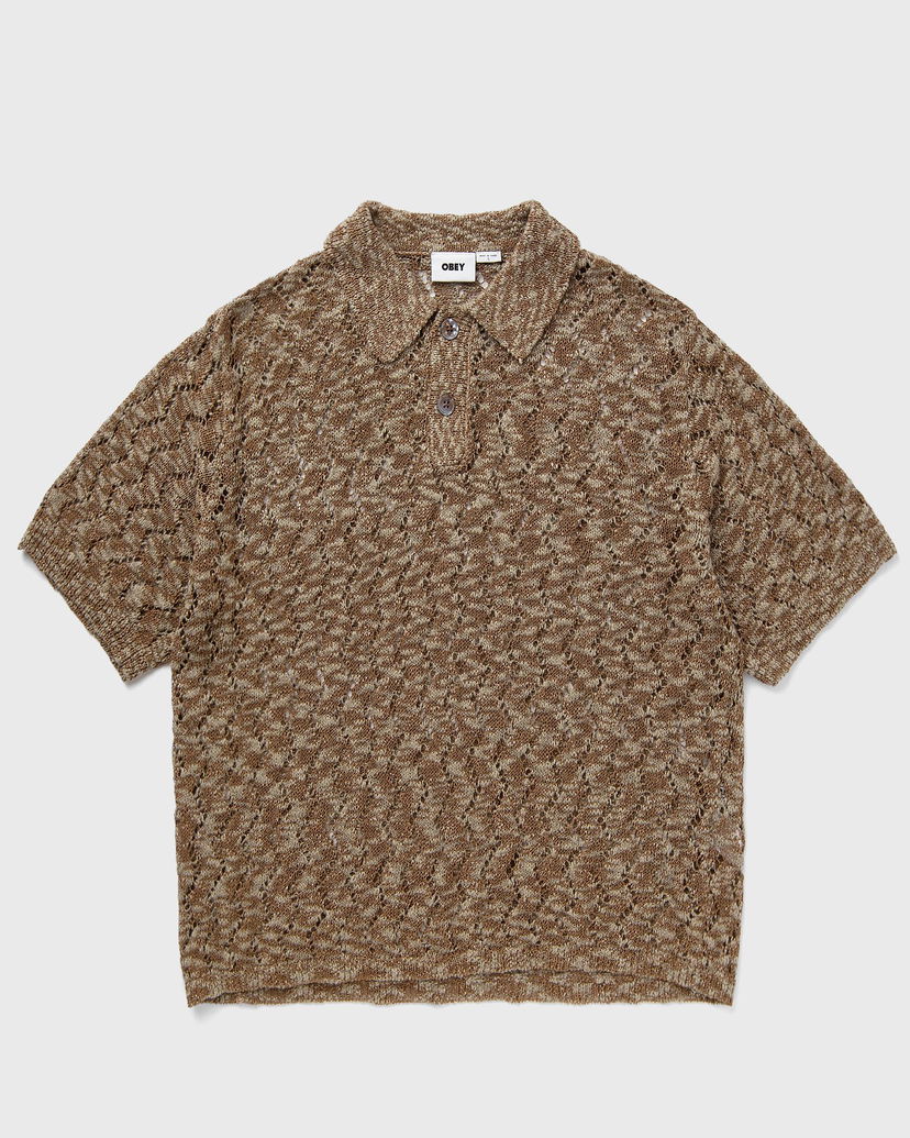 Cветр OBEY Andre Open Knit Polo Sweater Коричневий | 151000101-TOF