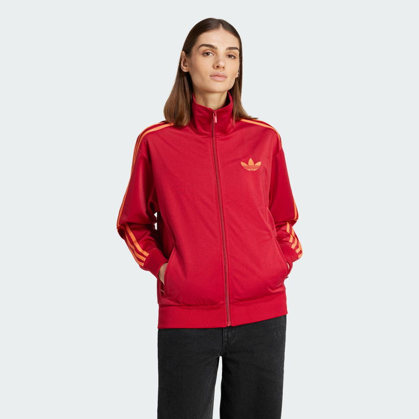 Світшоти adidas Performance Adicolor Classic Firebird Loose Track Jacket Червоний | JP2295