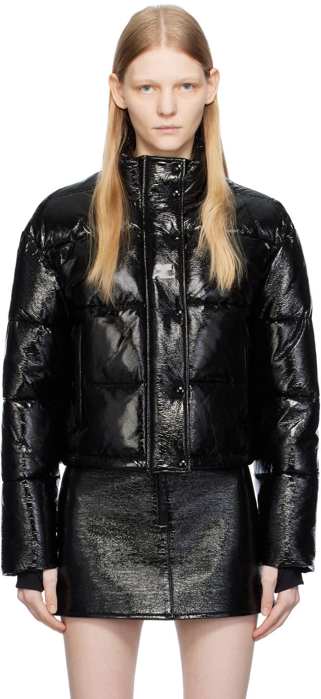 Пуховик Courrèges Courrèges Embroidered Puffer Jacket чорний | 323CMA106VY0016