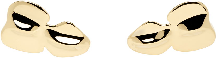 Сережки Acne Studios Acne Studios Croco Scale Brass Earrings Жовтий | C50462-