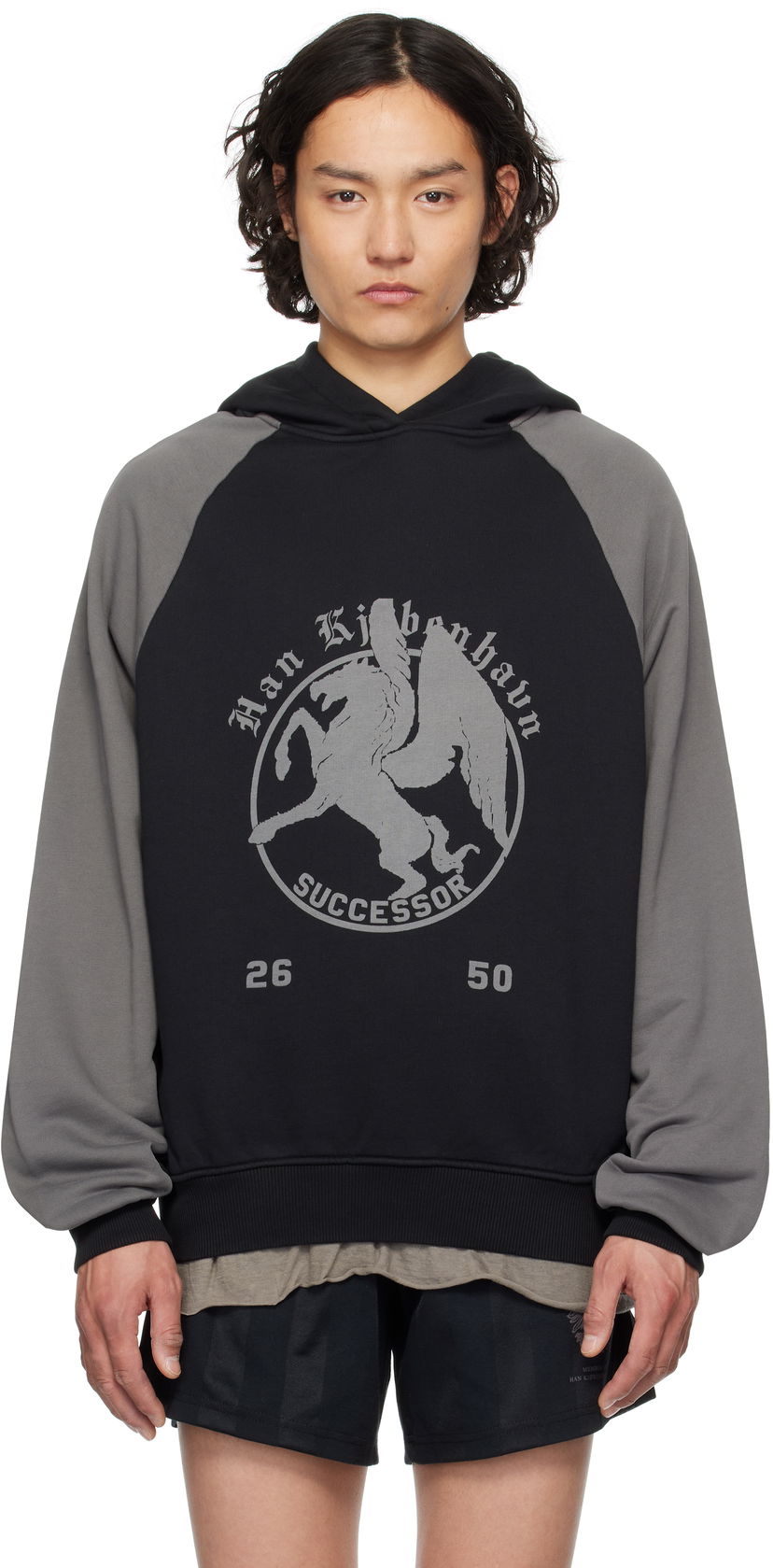Світшоти Han Kjøbenhavn Han Kjobenhavn 'Successor' Print Hoodie чорний | M-134362