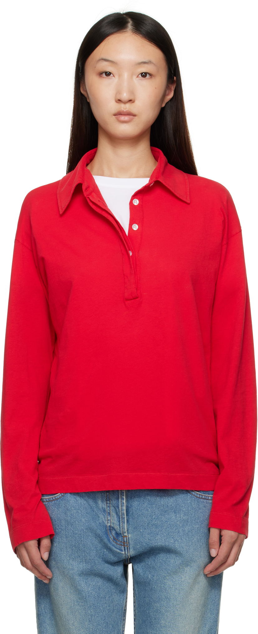 Сорочка поло The Row The Row Roddie Polo Top Червоний | 8752-K569