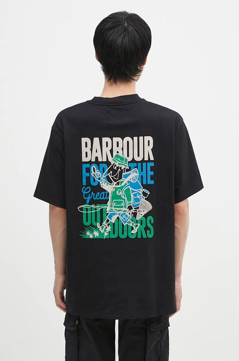 Футболка Barbour Leonard Graphic T-Shirt With Print чорний | MTS1353