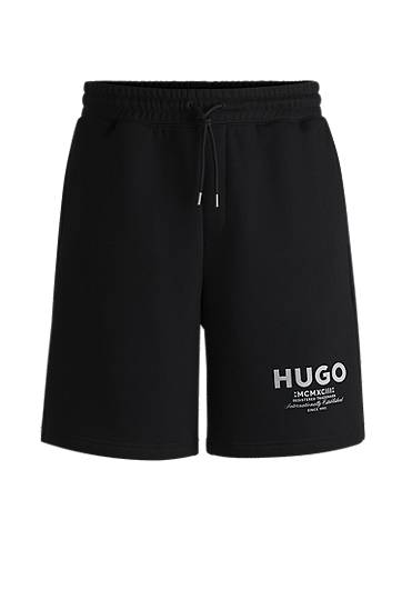 Шорти BOSS HUGO Loose Fit Cotton Terry Shorts with Logo чорний | 50510728