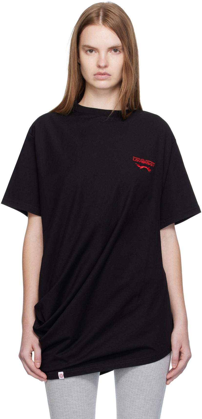 Футболка Charles Jeffrey Loverboy Charles Jeffrey LOVERBOY Topsy Turvy T-Shirt чорний | 52081701