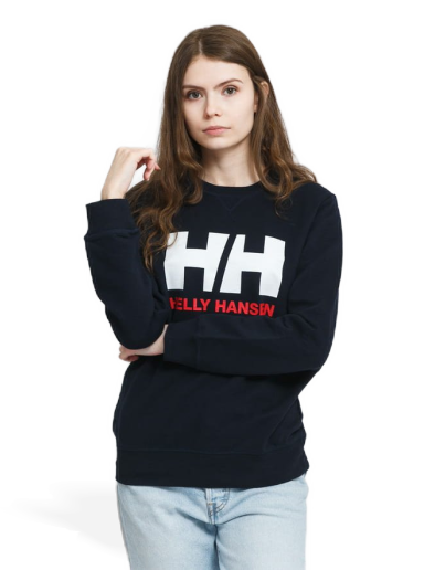 Світшоти Helly Hansen Logo Crew Sweat темно-синій | 34003 597