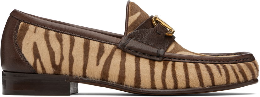 Кросівки та взуття Valentino Valentino Garavani VLogo Signature Calf Hair Loafers Коричневий | 6Y2S0J68XGL