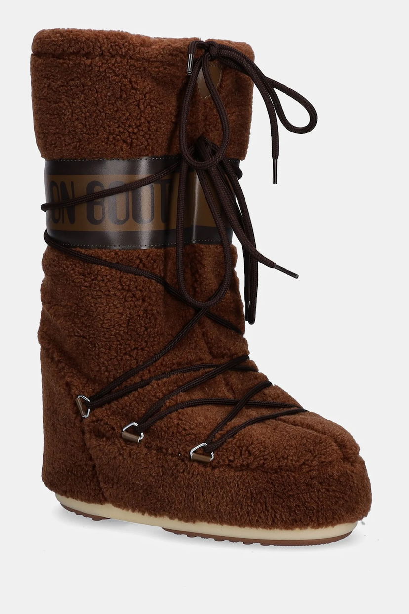 Кросівки та взуття Moon Boot MB ICON FLEECE Teddy Boots Коричневий | 80D1403080.M004