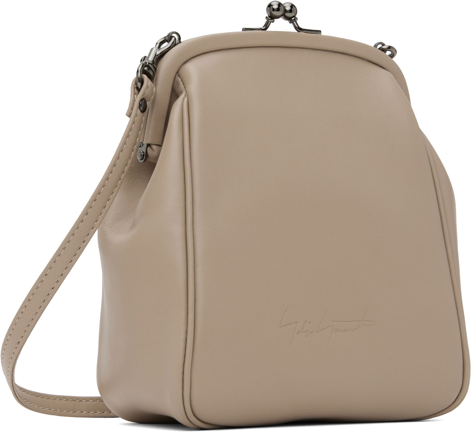 Сумочка Yohji Yamamoto Yohji Yamamoto Clasp Shoulder Bag бежевий | DT-A92-706, 1