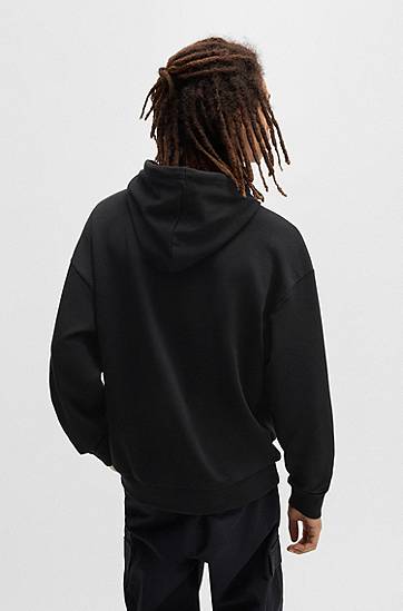 Світшоти BOSS Regular-Fit Terry Hoodie with Logo Print чорний | 50522370, 1