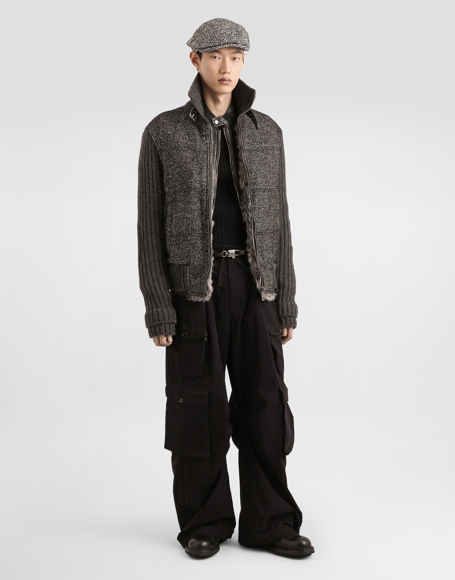 Куртка Dolce & Gabbana Dolce & Gabbana Houndstooth Knit Jacket Сірий | G9BVSTGJ846N0352, 1