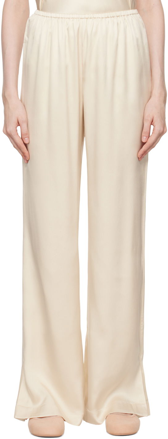 Штани Anine Bing Silk Wide Leg Trousers бежевий | A-03-3353-SDA26
