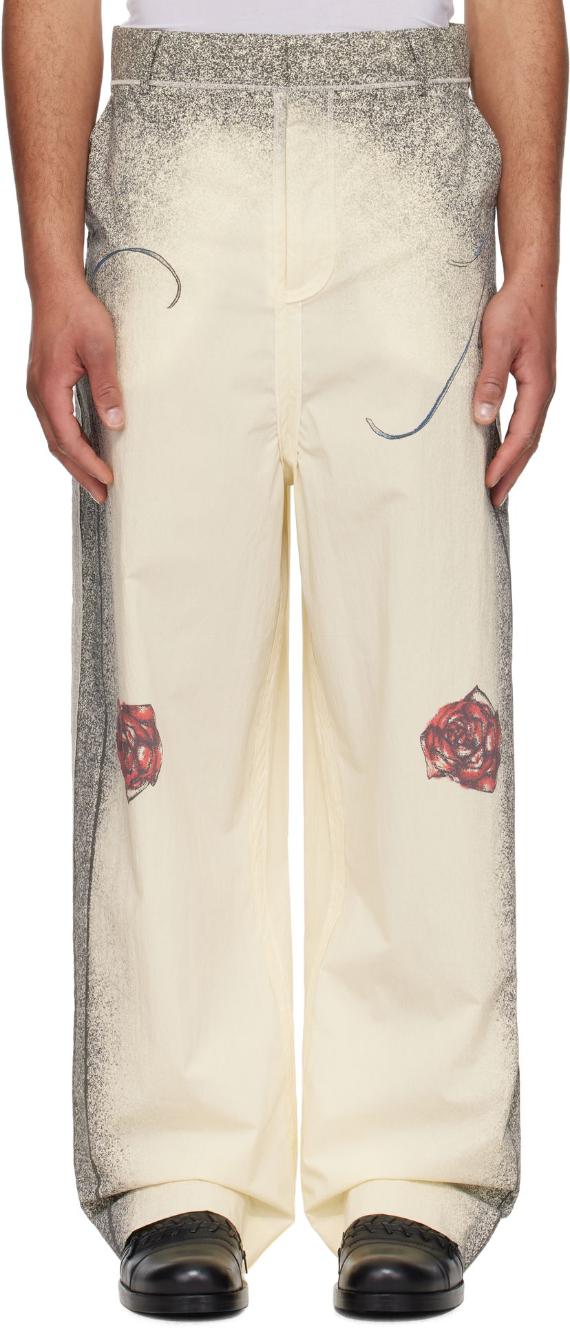 Штани Jean Paul Gaultier Jean Paul Gaultier 'The Multi-Tattoo' Suit Trousers бежевий | 25/34-U-PA192-C589-030030