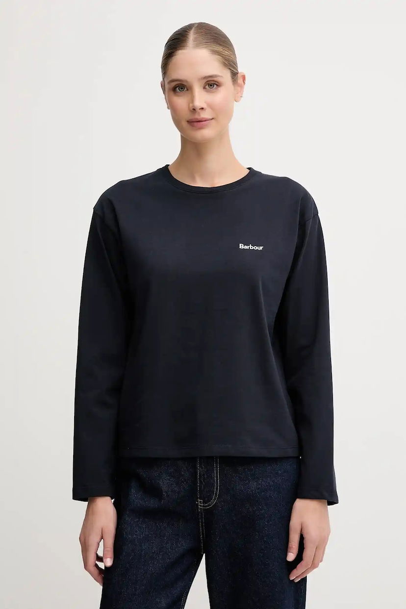 Футболка Barbour Barbour Lavensdale Long Sleeve T-Shirt чорний | LML0899