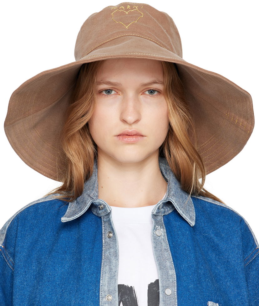 Капелюх Marni Denim Hat Коричневий | CLMC0107S0 USCW76
