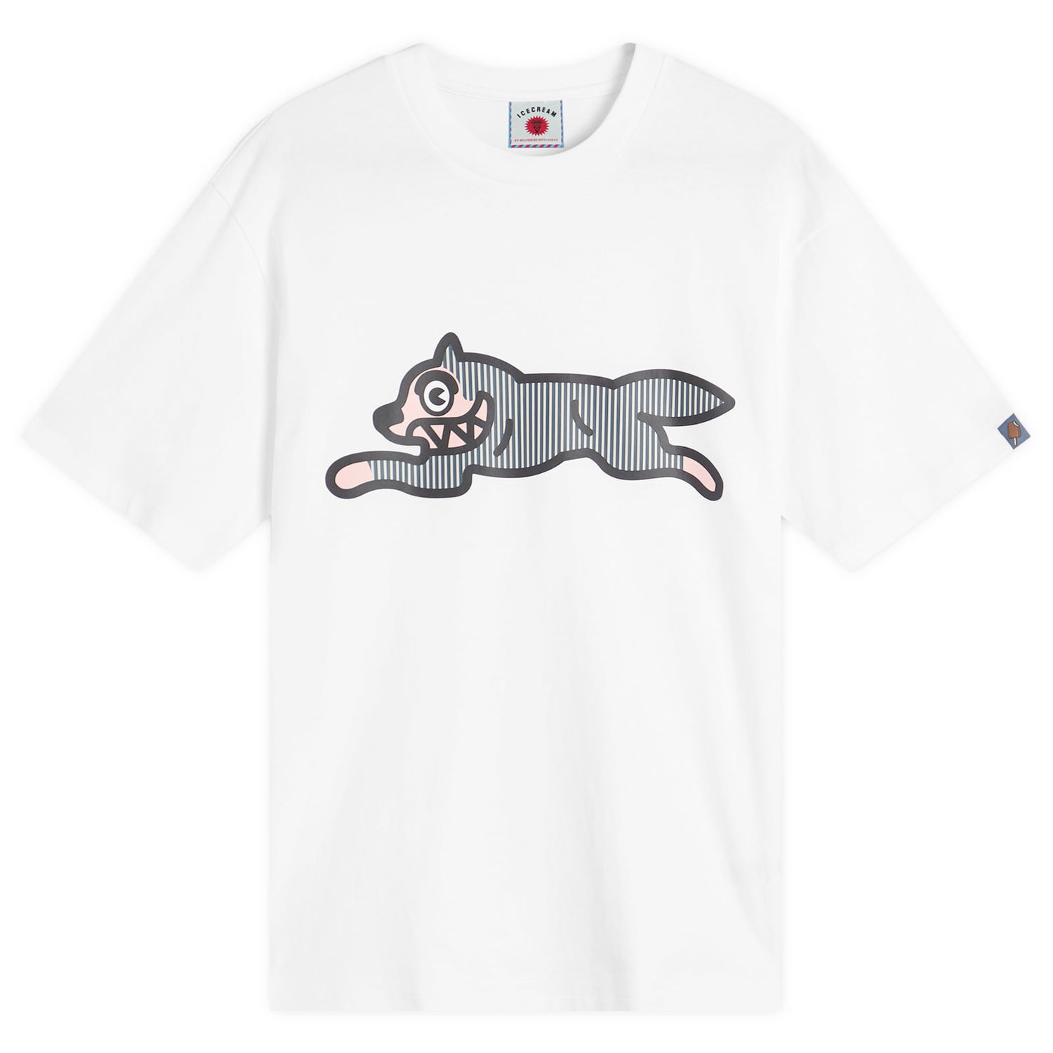 Футболка BBC IceCream END. x ICECREAM Hickory Running Dog білий | IC25S07, 1