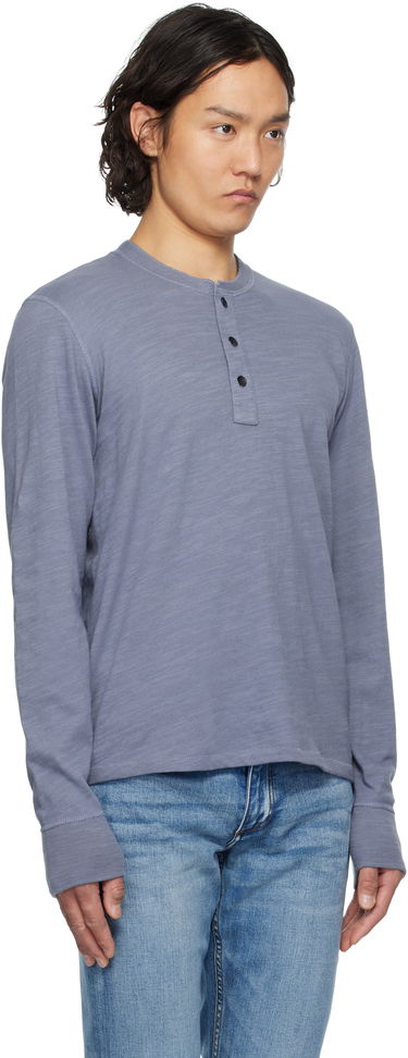 Футболка rag & bone Rag & Bone Classic Flame Henley Зелений | MBC22FT037TL37, 4