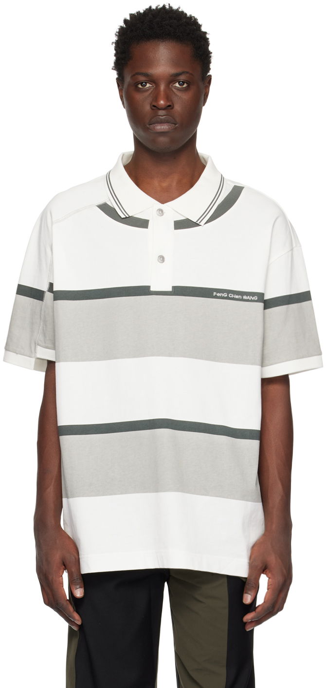 Сорочка поло Feng Chen Wang Feng Chen Wang Deconstructed Polo білий | FUS15PL02