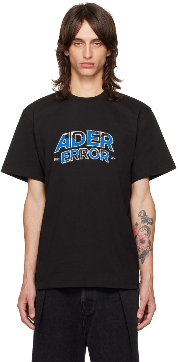 Футболка ADER ERROR Flocked Logo Graphic T-Shirt чорний | BN25FYTS0101BK
