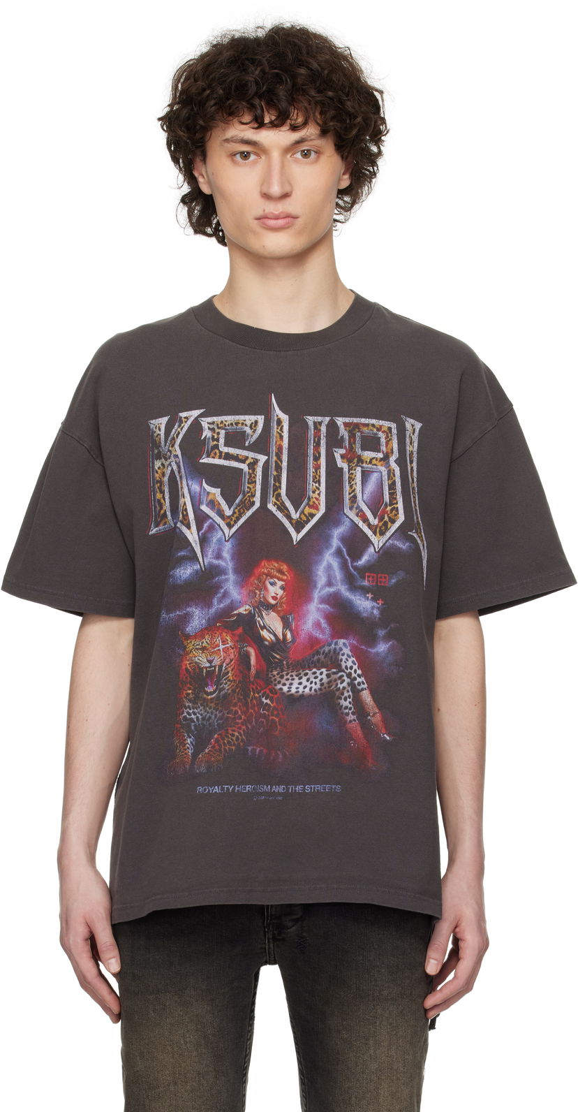 Футболка Ksubi Ksubi Kingdom Ekcess Graphic T-Shirt Сірий | MSP25TE029