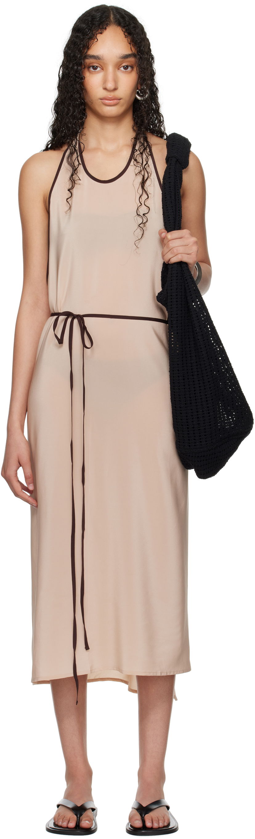 плаття Baserange Baserange Apron Wrap Midi Dress бежевий | Apron Dress