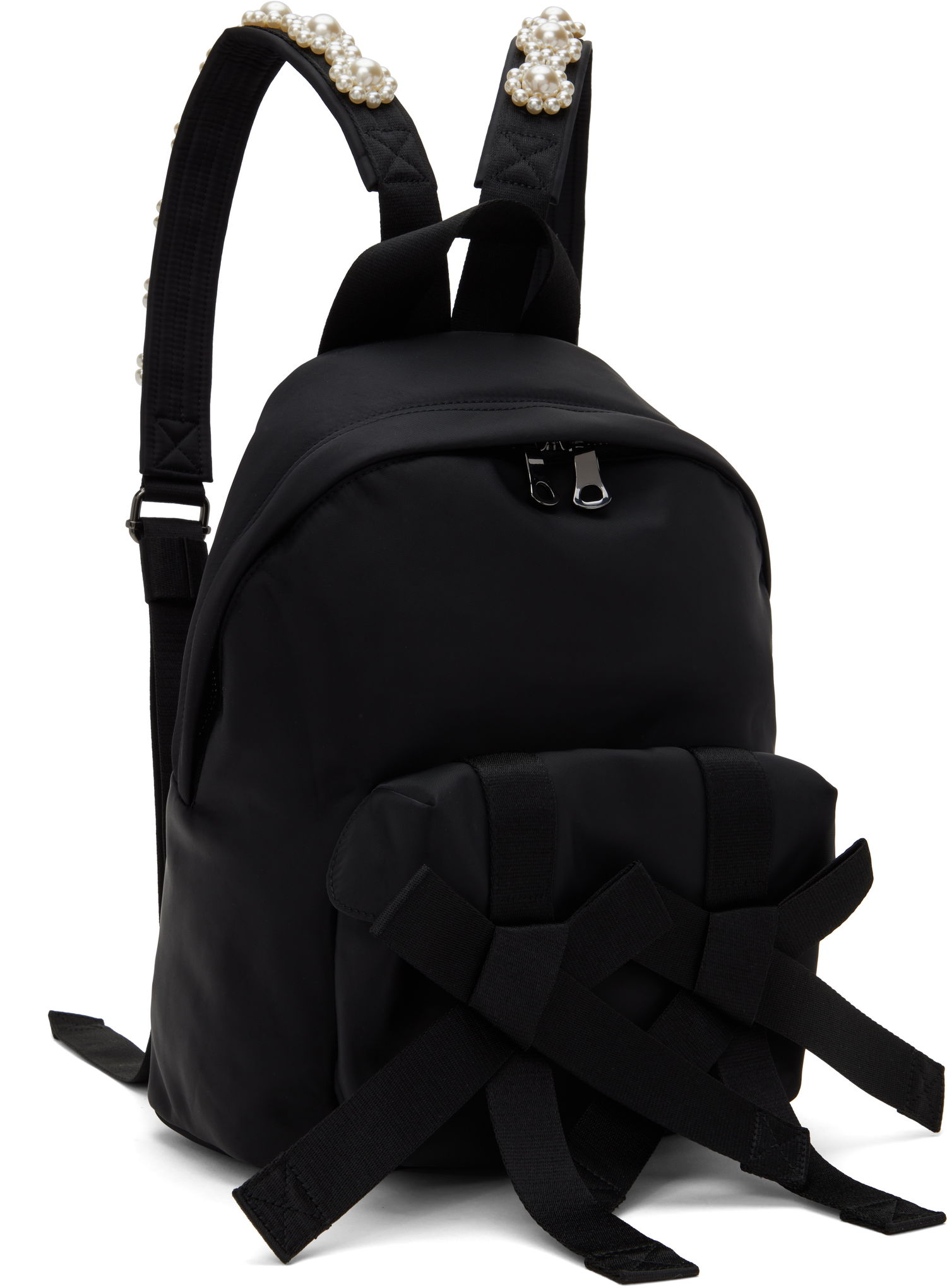 Рюкзак Simone Rocha Simone Rocha Beaded Utility Bow Backpack чорний | BAG179TB 0761, 1
