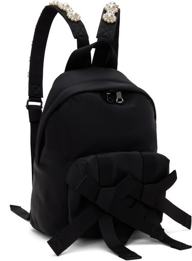 Рюкзак Simone Rocha Simone Rocha Beaded Utility Bow Backpack чорний | BAG179TB 0761, 1