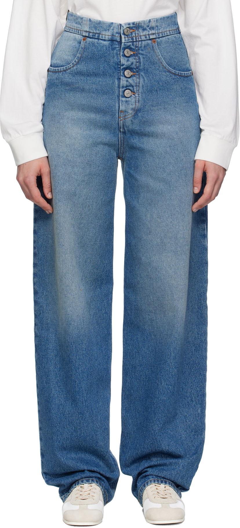 Джинси Maison Margiela MM6 Maison Margiela Straight-Leg Jeans Синій | S52LA0241 M30018