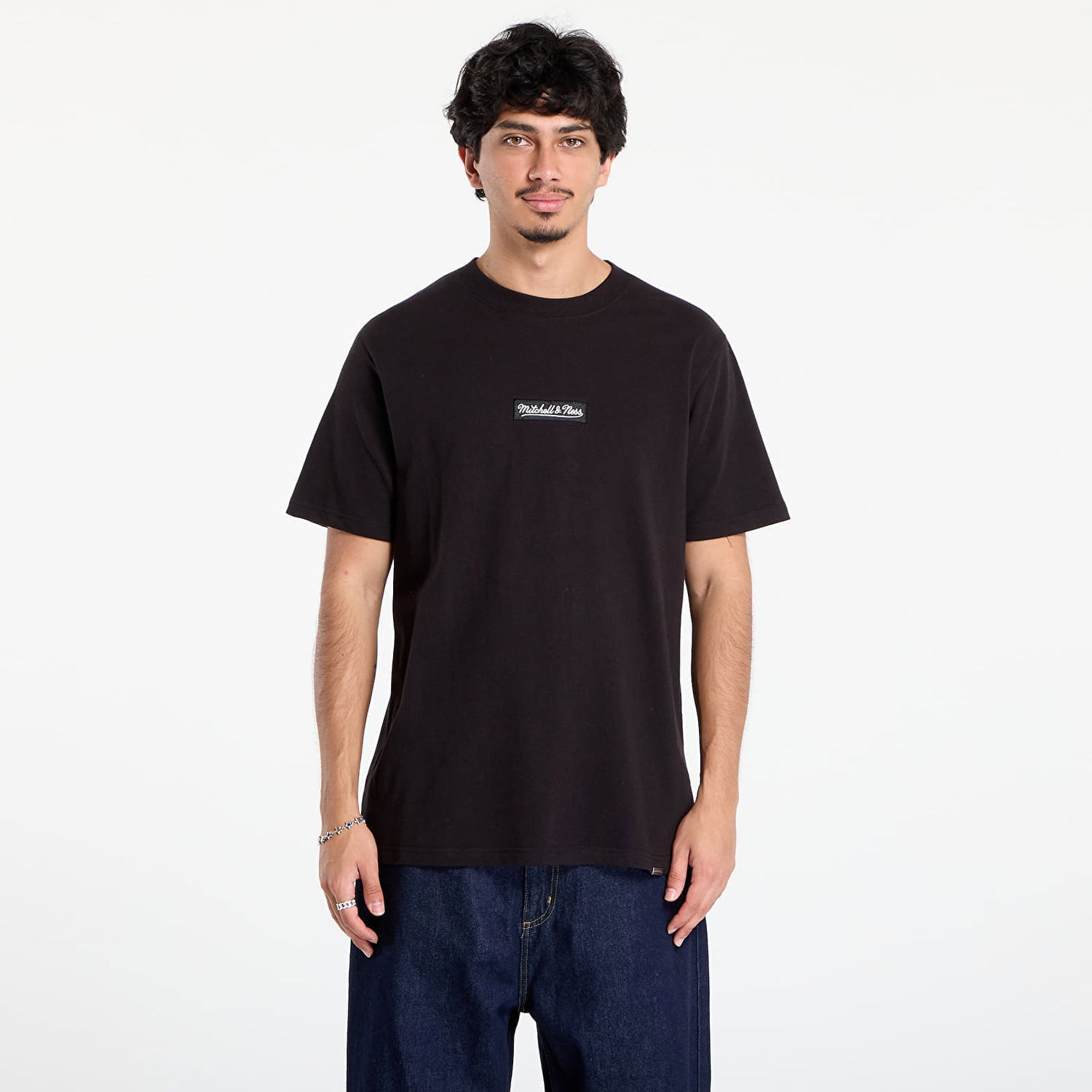 Футболка Mitchell & Ness Mitchell & Ness Branded Box Logo T-Shirt чорний | SS9609-MNNBLCK, 0