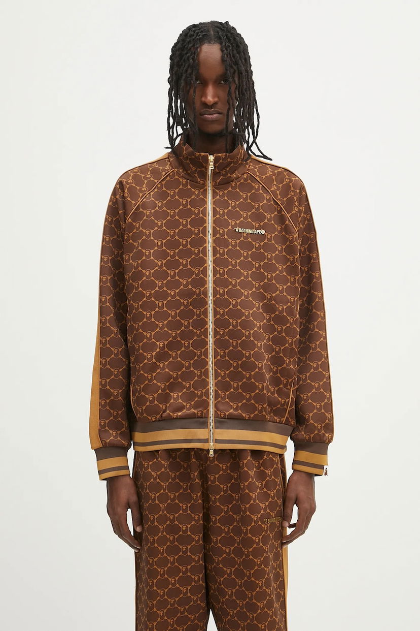 Спортивний костюм BAPE A Bathing Ape College Monogram Logo Relaxed Fit Track Jacket Коричневий | 1L30115309
