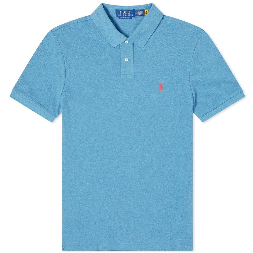 Сорочка поло Polo by Ralph Lauren Custom Fit Polo Shirt Синій | 710680784366
