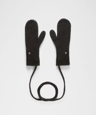 Рукавички lululemon Lululemon Alpaca Wool-Blend Mittens with String, M/L чорний | prod20004055, 2