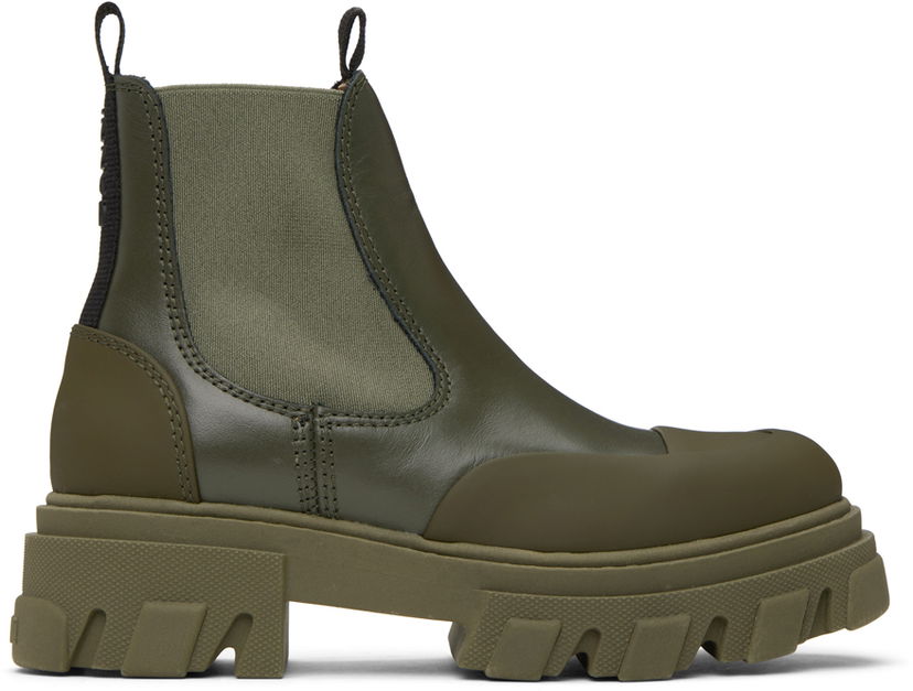 Кросівки та взуття GANNI GANNI Cleated Low Chelsea Boots Зелений | S2236