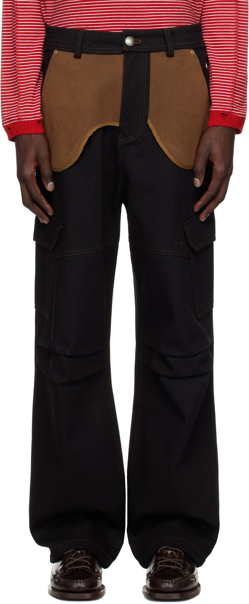 Штани карго Andersson Bell Andersson Bell Inside Out Denim Cargo Pants чорний | apa785m