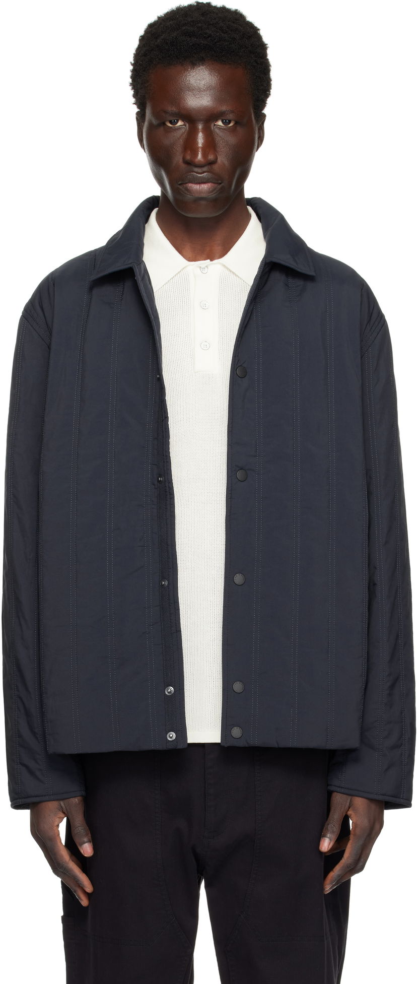 Куртка rag & bone Maxwell Quilted Button-Up Jacket чорний | MBW24H2007XWML