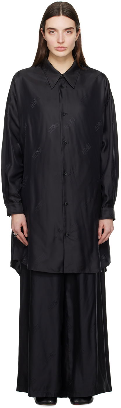 плаття Maison Margiela MM6 Button-Up Dress чорний | S52CT0780 S78374