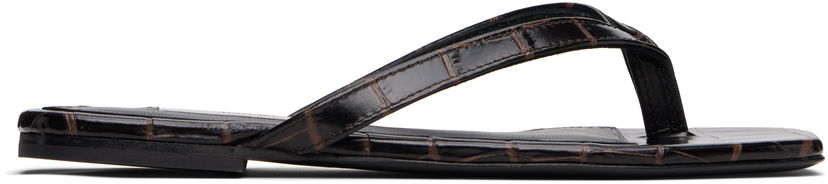 Одяг TOTEME TOTEME Croco-Embossed Flip-Flops чорний | 252-WAS4557-LE0076
