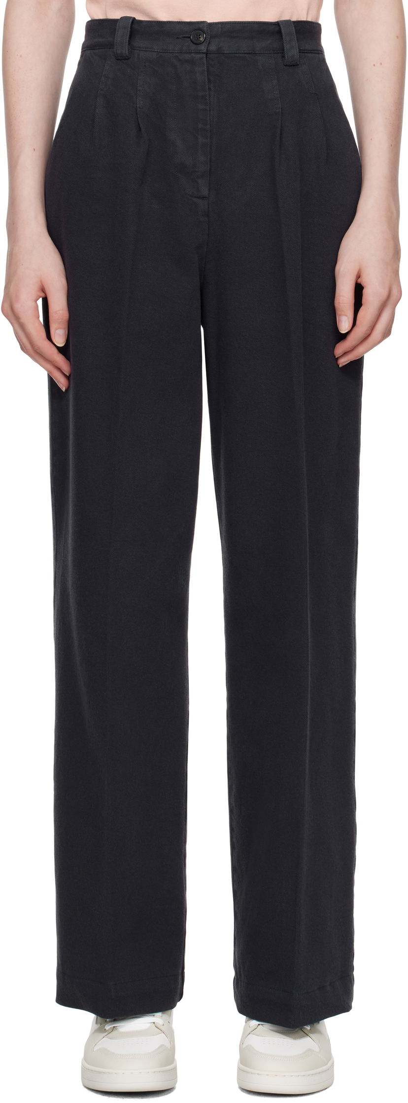 Штани A.P.C. A.P.C. Tressie Wide-Leg Trousers чорний | COGZV-F08398