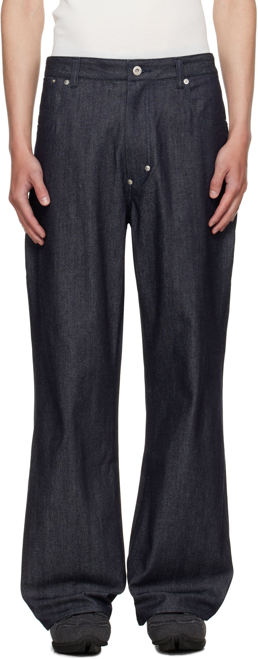 Джинси sage NATION SAGE NATION Straight Rivet Jeans Синій | S133 STRAIGHT RIVET TROUSER DENI