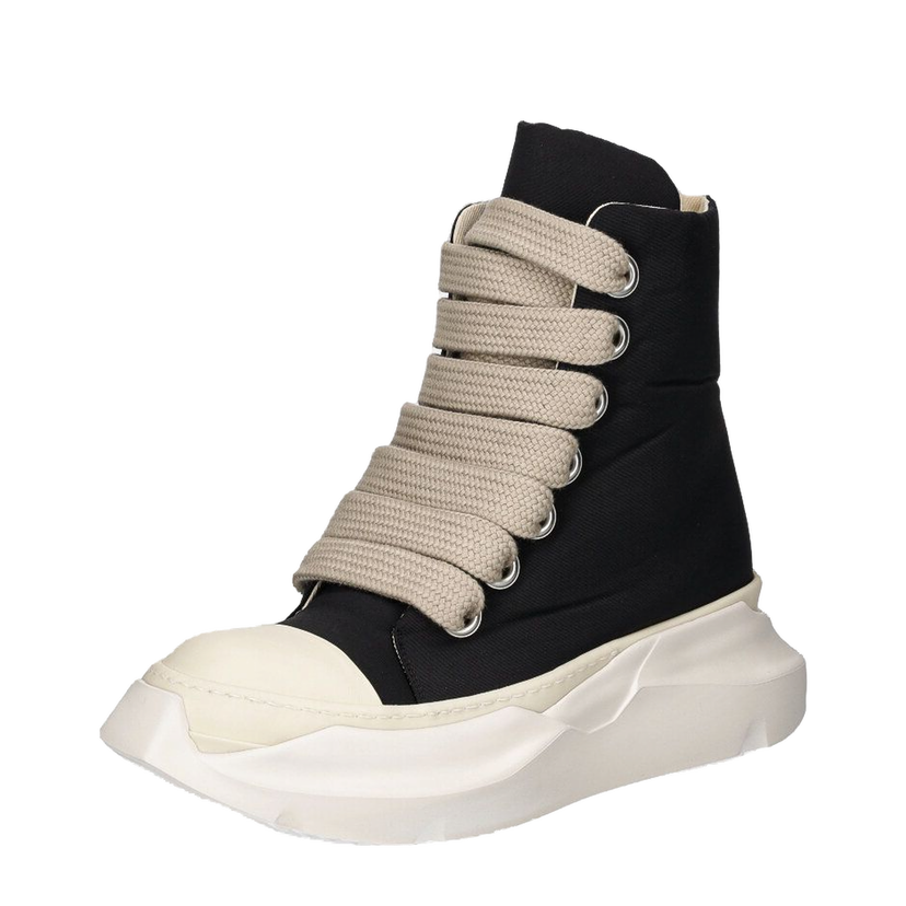 Кросівки та взуття Rick Owens Jumbo Laces Abstract Sneak чорний | DU02D2844.MUPAW2