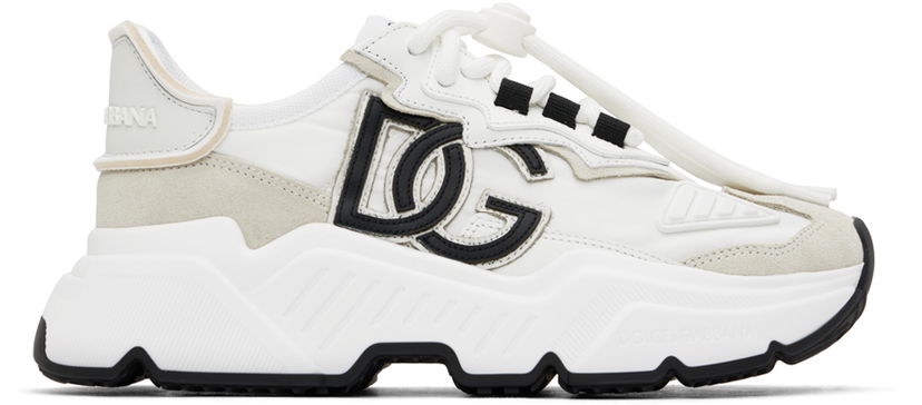Кросівки та взуття Dolce & Gabbana White Daymaster Sneakers білий | CK1908 AQ040