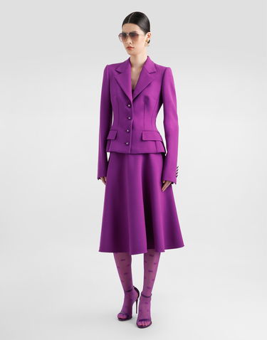 Куртка Dolce & Gabbana Dolce & Gabbana Double Crepe Fitted Blazer Фіолетовий | F27DSTGDC9HF0571, 1