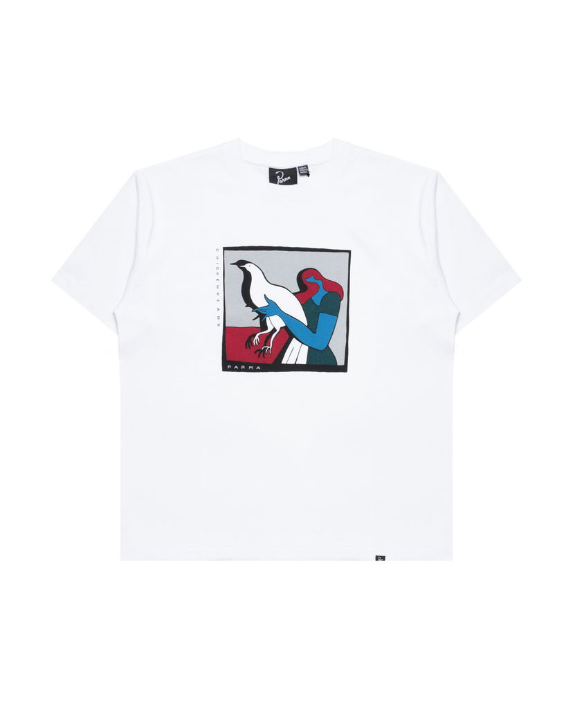 Футболка By Parra Parra Chicken Heads Graphic T-Shirt білий | 53301