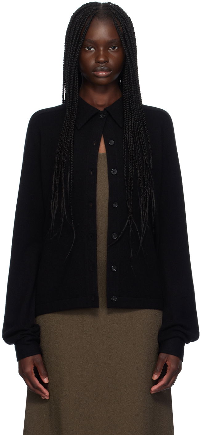 Cветр TOTEME TOTEME Raglan Sleeve Cardigan чорний | 243-WRT0347-YA0016