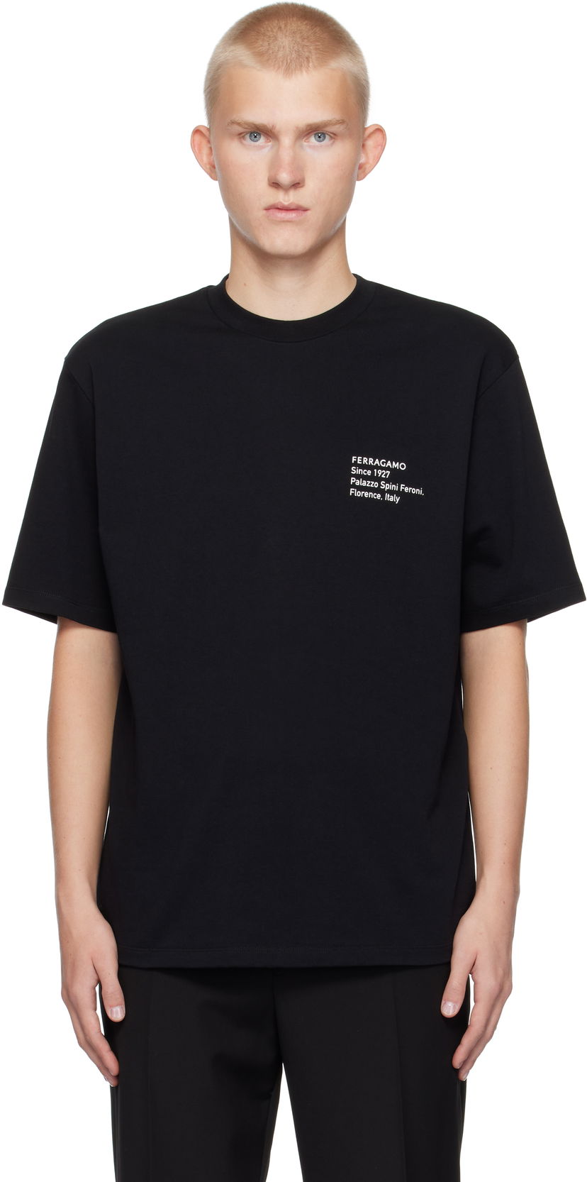 Футболка FERRAGAMO Ferragamo Printed T-Shirt чорний | 777888